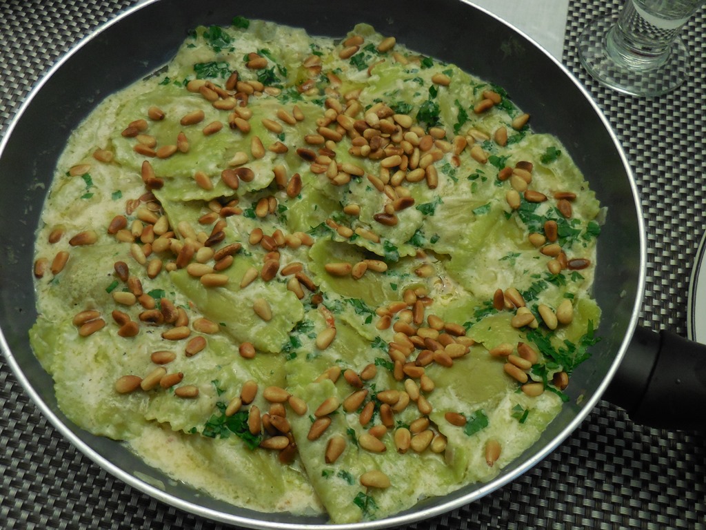 ravioli sauce finishing touches